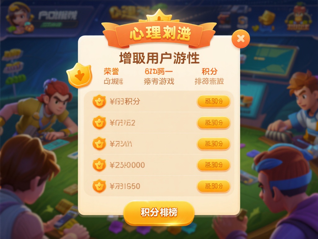 心理刺激增强用户粘性
积分系统通过各种方式激励玩