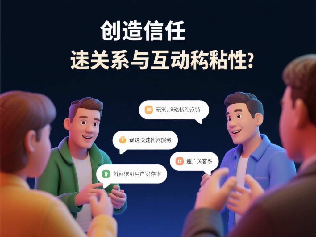 创造信任关系与互动粘性：与玩家保持积极的互动，例如