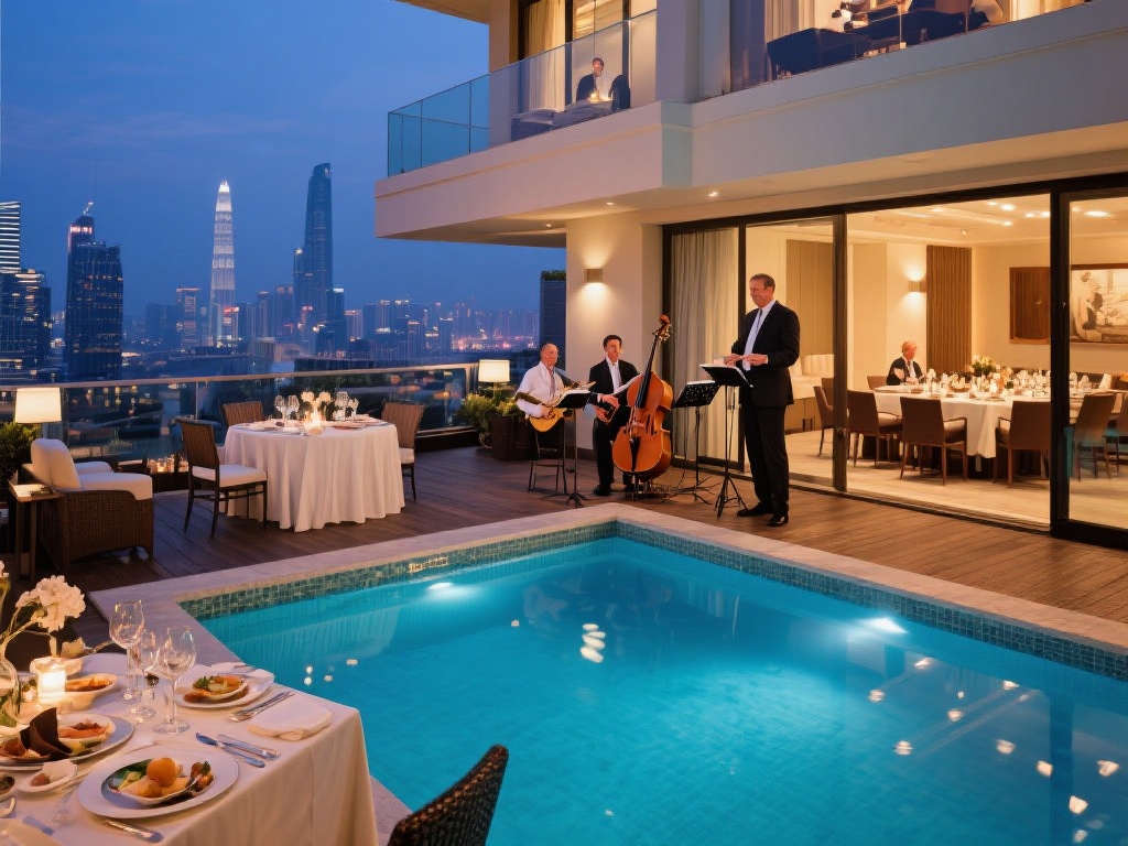 举个例子，一位商界名流曾在百家乐大酒店预订了一个带