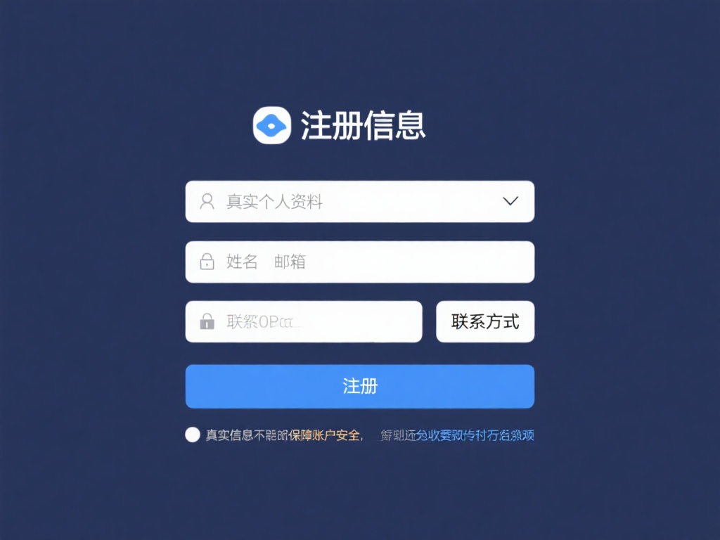 填写详细信息
注册时填写真实的个人资料，包括姓名