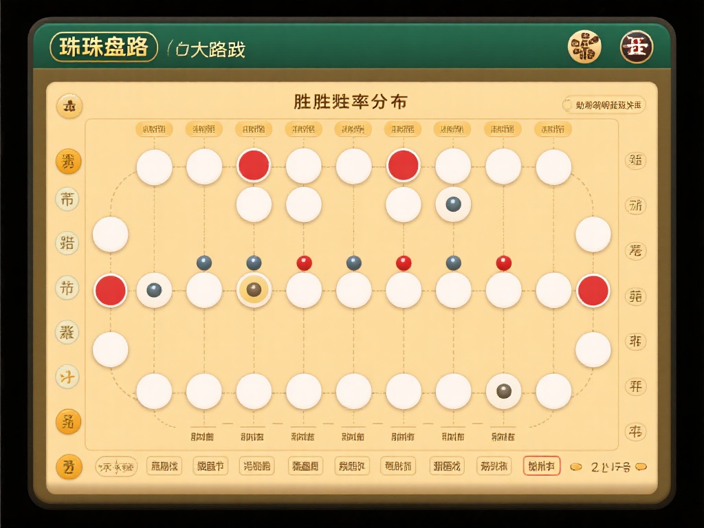 珠盘路：与大路类似，珠盘路记录了每一局游戏的结果，