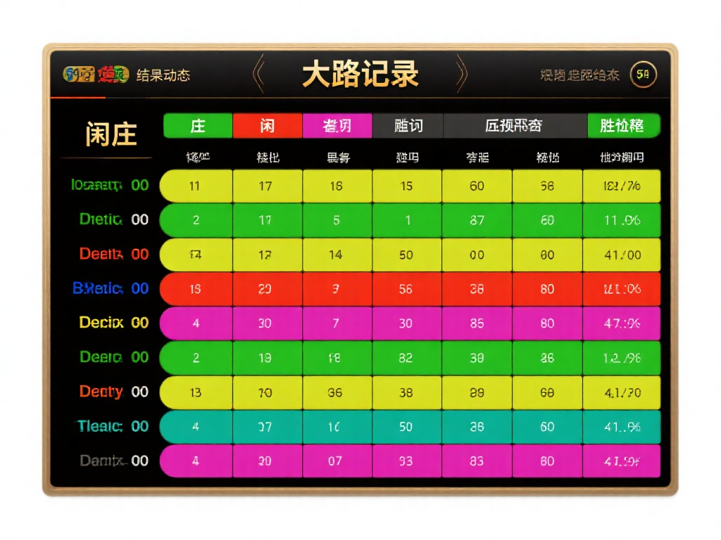 深入掌握百家乐路图,轻松驾驭赌场制胜秘诀 大路记录结果动态
大路记录庄、闲的胜败情况,以颜