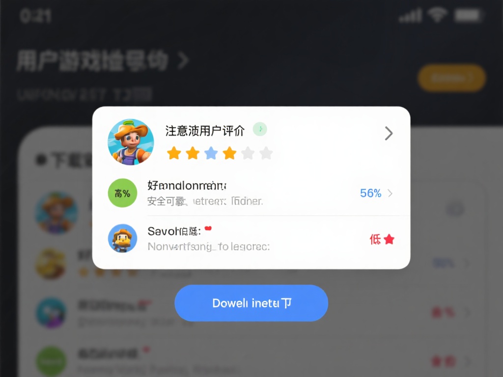 注意用户评价与评分
在下载安装前，可以查看游戏的